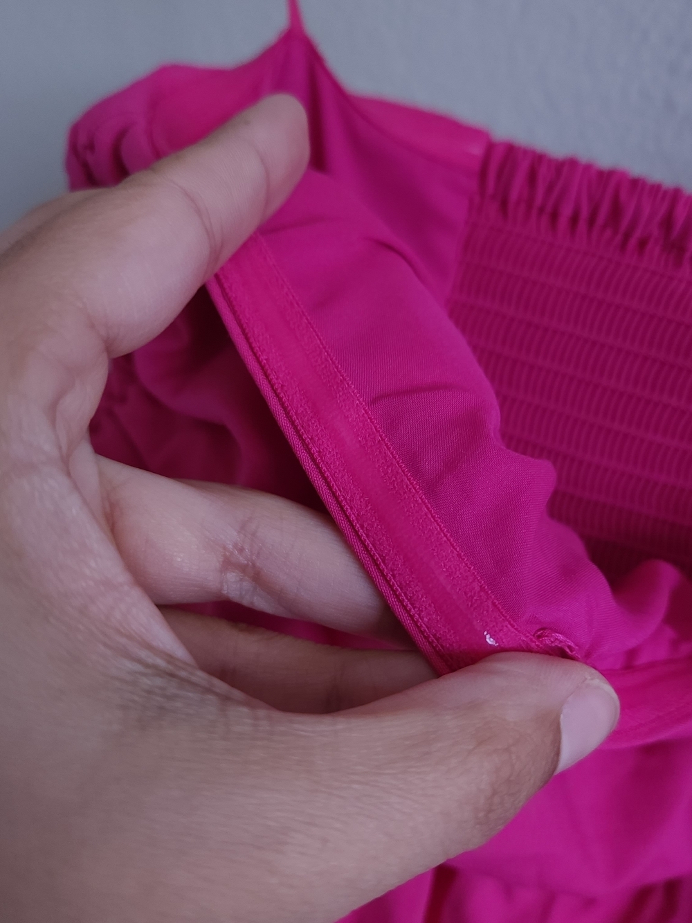 Express Pink Ruched Tie-Front Spaghetti Strap Top - Picture 6 of 8